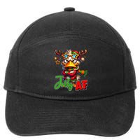 Reindeer Jolly Af Funny Sarcastic Grumpy Duck Christmas 7-Panel Snapback Hat