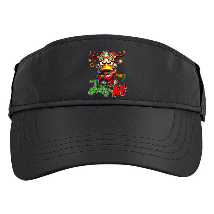 Reindeer Jolly Af Funny Sarcastic Grumpy Duck Christmas Adult Drive Performance Visor