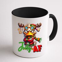Reindeer Jolly Af Funny Sarcastic Grumpy Duck Christmas Mug