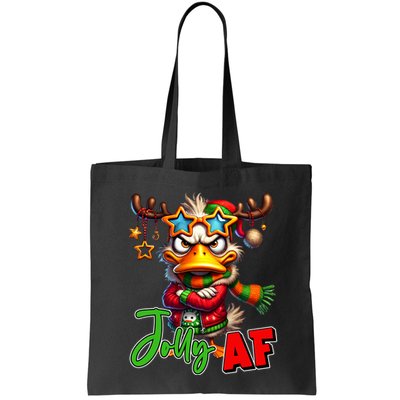 Reindeer Jolly Af Funny Sarcastic Grumpy Duck Christmas Bag