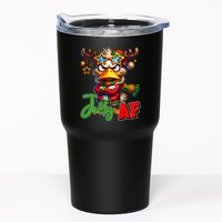 Reindeer Jolly Af Funny Sarcastic Grumpy Duck Christmas Tumbler