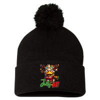 Reindeer Jolly Af Funny Sarcastic Grumpy Duck Christmas Pom Pom 12in Knit Beanie