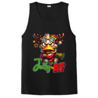 Reindeer Jolly Af Funny Sarcastic Grumpy Duck Christmas PosiCharge Competitor Tank