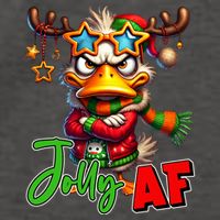 Reindeer Jolly Af Funny Sarcastic Grumpy Duck Christmas Vector Backpack