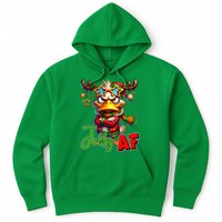 Reindeer Jolly Af Funny Sarcastic Grumpy Duck Christmas Hoodie