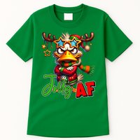 Reindeer Jolly Af Funny Sarcastic Grumpy Duck Christmas Tall T-Shirt