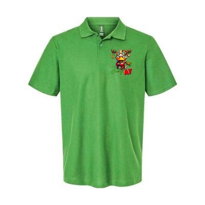 Reindeer Jolly Af Funny Sarcastic Grumpy Duck Christmas Polo