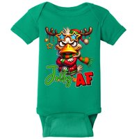 Reindeer Jolly Af Funny Sarcastic Grumpy Duck Christmas Baby Bodysuit