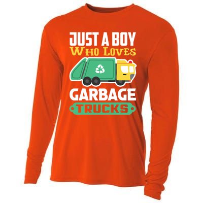 Recycling Just A Who Loves Garbage Trucks Gift Cooling Performance Long Sleeve Crew