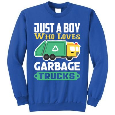 Recycling Just A Who Loves Garbage Trucks Gift Tall Sweatshirt