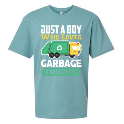 Recycling Just A Who Loves Garbage Trucks Gift Sueded Cloud Jersey T-Shirt