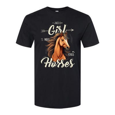 Riding Just A Girl Who Loves Horses Softstyle CVC T-Shirt