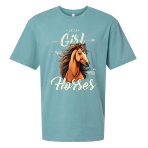 Riding Just A Girl Who Loves Horses Sueded Cloud Jersey T-Shirt