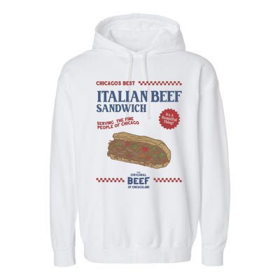 Retro Jeremy Allen White Italian Beef Sandwich Garment-Dyed Fleece Hoodie