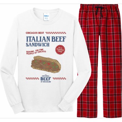 Retro Jeremy Allen White Italian Beef Sandwich Long Sleeve Pajama Set