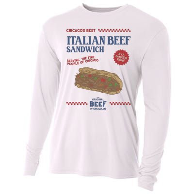 Retro Jeremy Allen White Italian Beef Sandwich Cooling Performance Long Sleeve Crew