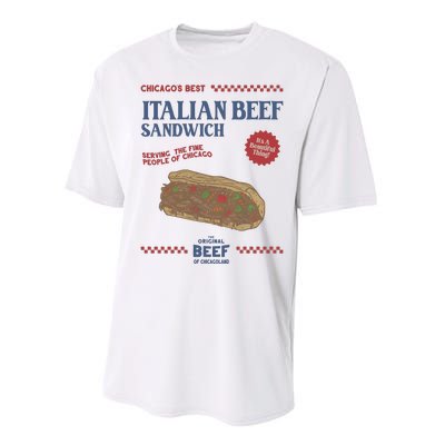 Retro Jeremy Allen White Italian Beef Sandwich Performance Sprint T-Shirt