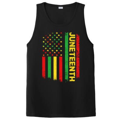 Retro Juneteenth American Flag June 19 1865 African American Meaningful Gift PosiCharge Competitor Tank