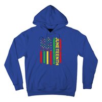 Retro Juneteenth American Flag June 19 1865 African American Meaningful Gift Hoodie