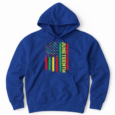 Retro Juneteenth American Flag June 19 1865 African American Meaningful Gift Hoodie