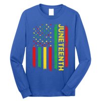 Retro Juneteenth American Flag June 19 1865 African American Meaningful Gift Long Sleeve Shirt