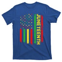 Retro Juneteenth American Flag June 19 1865 African American Meaningful Gift T-Shirt