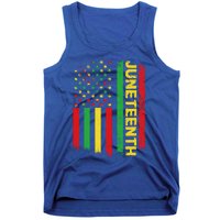 Retro Juneteenth American Flag June 19 1865 African American Meaningful Gift Tank Top