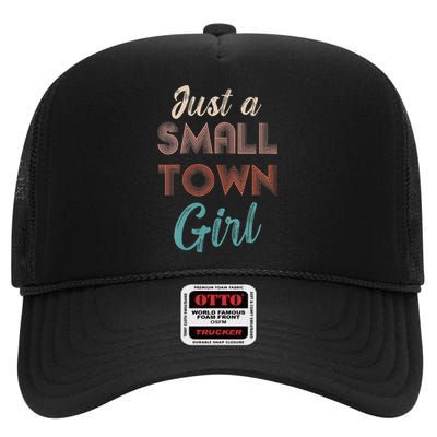 Retro Just A Small Town Girl Journey High Crown Mesh Back Trucker Hat