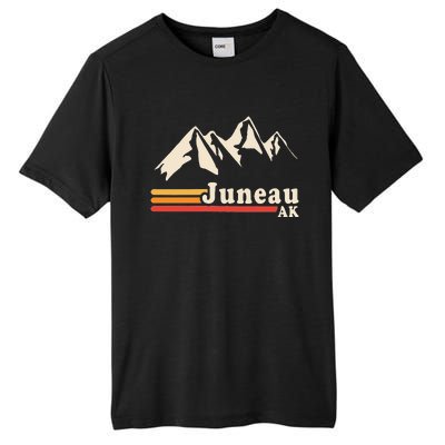 Retro Juneau Alaska Ak Mountain Tall Fusion ChromaSoft Performance T-Shirt