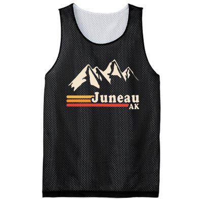 Retro Juneau Alaska Ak Mountain Mesh Reversible Basketball Jersey Tank