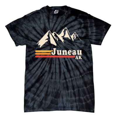 Retro Juneau Alaska Ak Mountain Tie-Dye T-Shirt