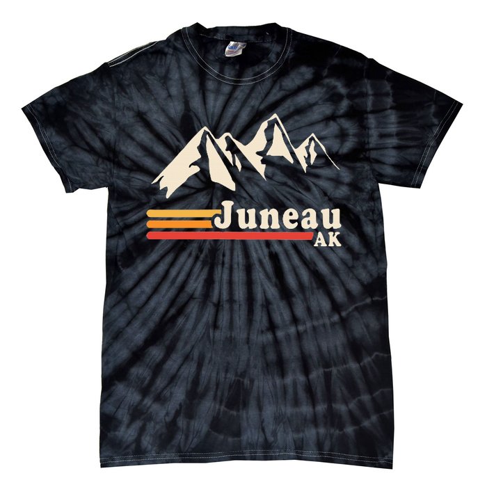 Retro Juneau Alaska Ak Mountain Tie-Dye T-Shirt