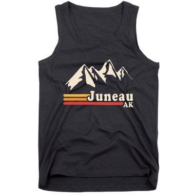 Retro Juneau Alaska Ak Mountain Tank Top