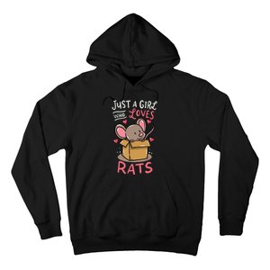 Rat Just A Girl Who Loves Rats Funny Cute Pet Gift Hoodie