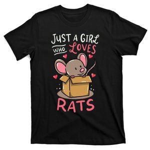 Rat Just A Girl Who Loves Rats Funny Cute Pet Gift T-Shirt