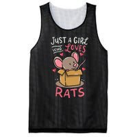 Rat Just A Girl Who Loves Rats Funny Cute Pet Gift Mesh Reversible Basketball Jersey Tank