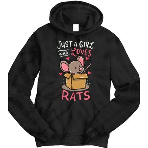 Rat Just A Girl Who Loves Rats Funny Cute Pet Gift Tie Dye Hoodie