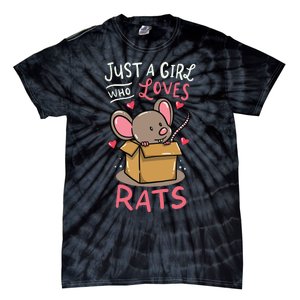 Rat Just A Girl Who Loves Rats Funny Cute Pet Gift Tie-Dye T-Shirt