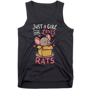 Rat Just A Girl Who Loves Rats Funny Cute Pet Gift Tank Top