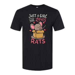 Rat Just A Girl Who Loves Rats Funny Cute Pet Gift Softstyle CVC T-Shirt