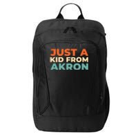 Retro Just A Ki From Ohio Akron American Vintage Us City City Backpack