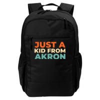 Retro Just A Ki From Ohio Akron American Vintage Us City Daily Commute Backpack