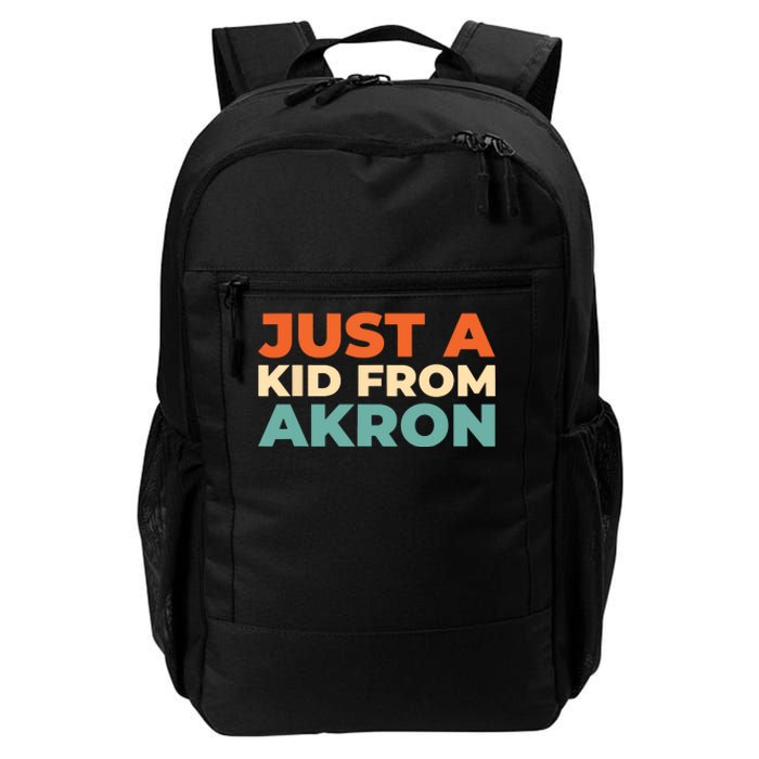 Retro Just A Ki From Ohio Akron American Vintage Us City Daily Commute Backpack