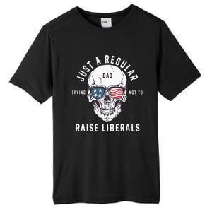 Republican Just A Regular Dad Trying Not To Raise Liberals Tall Fusion ChromaSoft Performance T-Shirt