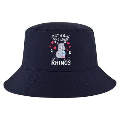 Rhino Just A Girl Who Loves Rhinos Gift Cool Comfort Performance Bucket Hat