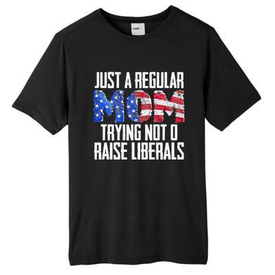 Republican Just A Regular Mom Trying Not To Raise Liberals Tall Fusion ChromaSoft Performance T-Shirt