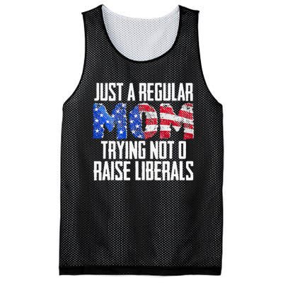 Republican Just A Regular Mom Trying Not To Raise Liberals Mesh Reversible Basketball Jersey Tank