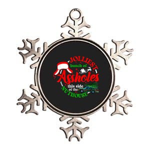 Retro Jolliest Bunch Of Assholes This Side Of The Nut House Metallic Star Ornament