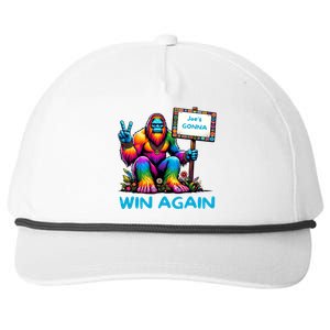 Reelect Joe Biden Bigfoot For Biden 2024 Meaningful Gift Snapback Five-Panel Rope Hat