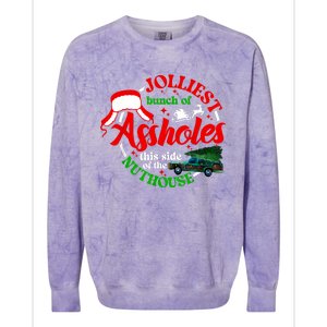 Retro Jolliest Bunch Of Assholes This Side Of The Nut House Colorblast Crewneck Sweatshirt